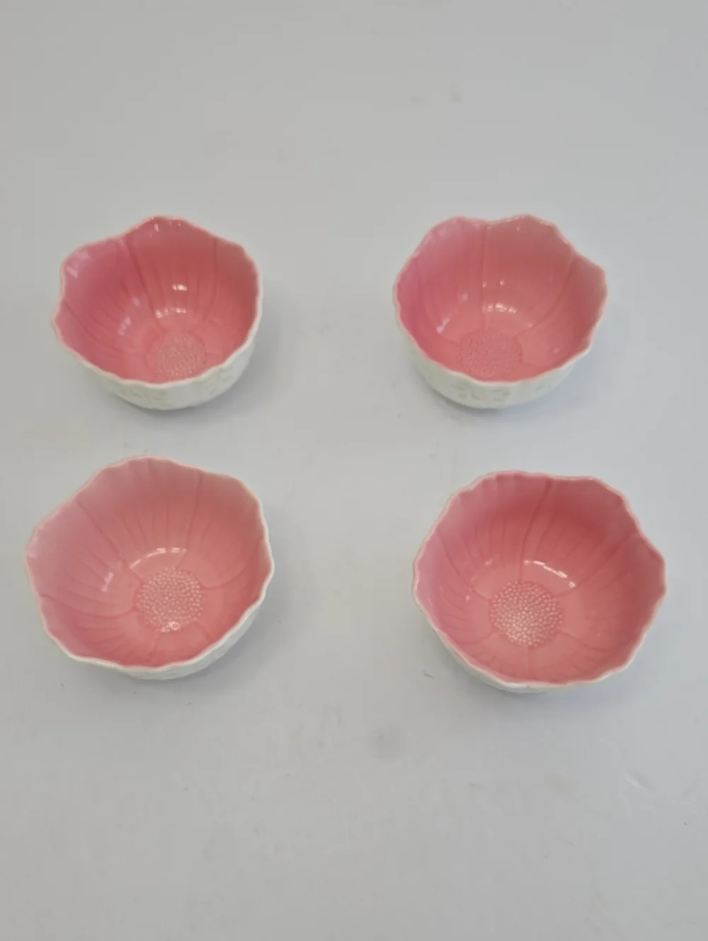 Lenox Set Of 4 Butterfly Meadow Bee Porcelain Dessert Bowls Floral Shaped